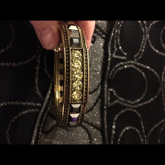 Heidi Daus Jewelry - Heidi Daus Blk and Faint Yellow Swarovski bangle